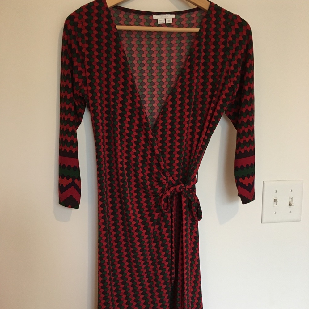 Fall color wrap dress